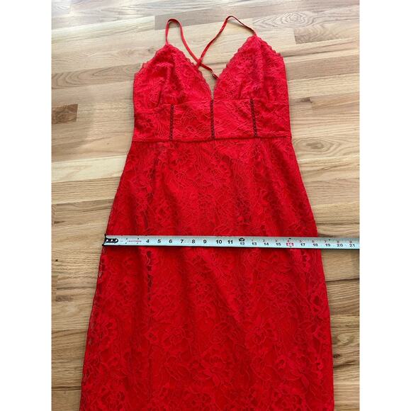 NWT Lovers & Friends Lace Midi Dress Evening Bloom Size Large Mermaid Tango - Picture 7 of 13